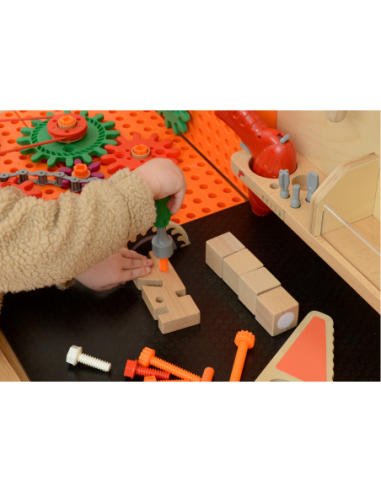 MASTERKIDZ Drewniany Warsztat XXL Montessori STEM z Narzędziami