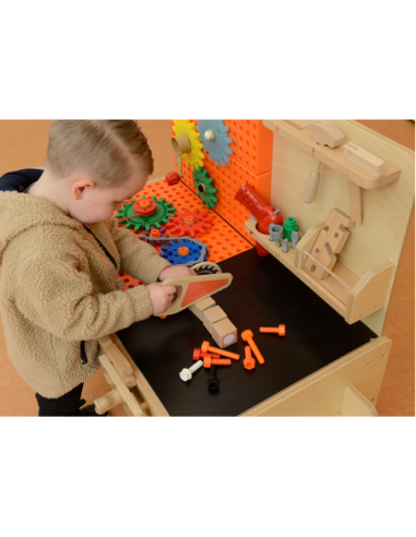 MASTERKIDZ Drewniany Warsztat XXL Montessori STEM z Narzędziami