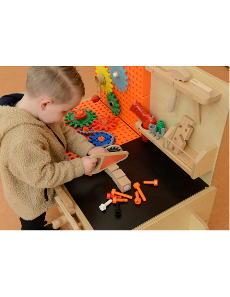 MASTERKIDZ Drewniany Warsztat XXL Montessori STEM z Narzędziami