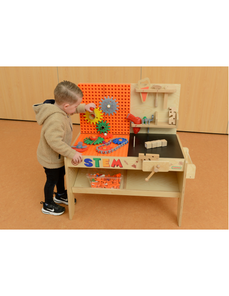 MASTERKIDZ Drewniany Warsztat XXL Montessori STEM z Narzędziami