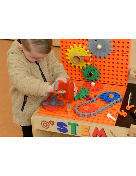 MASTERKIDZ Drewniany Warsztat XXL Montessori STEM z Narzędziami