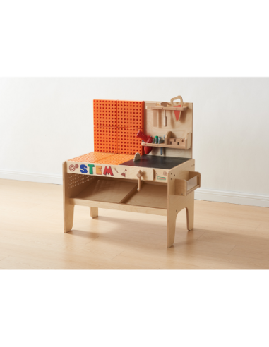 MASTERKIDZ Drewniany Warsztat XXL Montessori STEM z Narzędziami