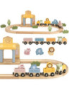 PolarB Drewniany Zestaw Kolejowy 30 el.