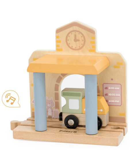 PolarB Drewniany Zestaw Kolejowy 30 el.