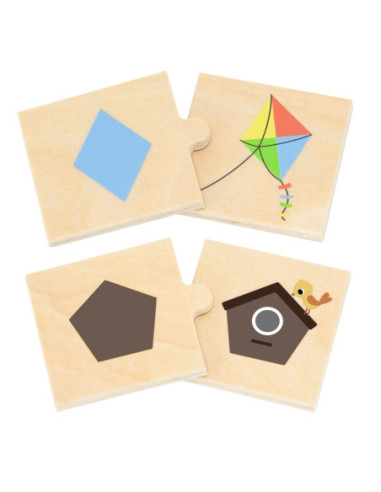 VIGA Zestaw Puzzli Łączenie Kształtów i Przedmiotów