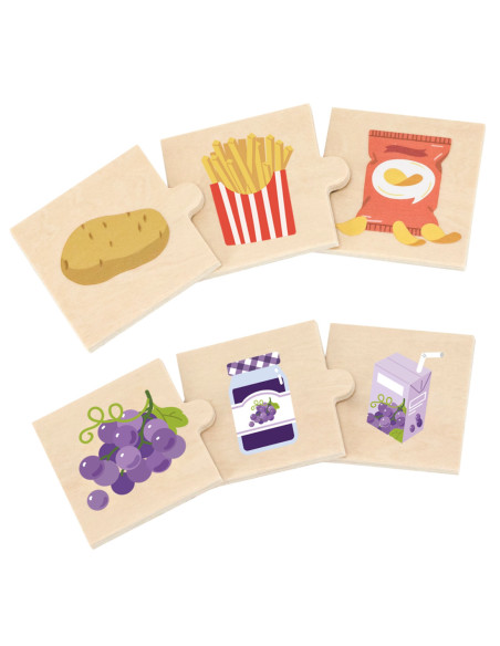 VIGA Zestaw Puzzli Odkrywaj Związki Między Naturą a Jedzeniem