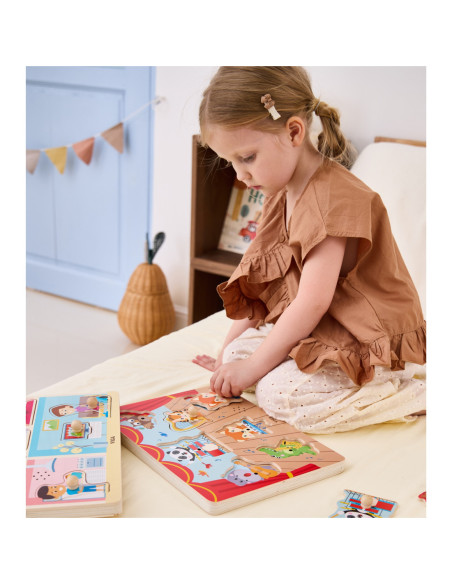 VIGA Puzzle Dźwiękowe Dopasuj Muzykujące Zwierzęta