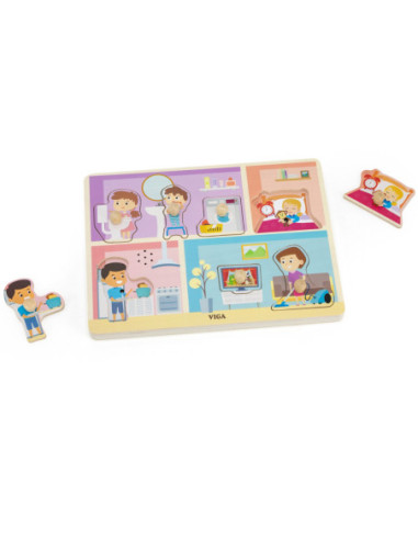 VIGA Puzzle Dźwiękowe Dopasuj Codzienne Aktywności