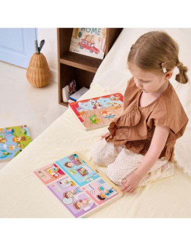 VIGA Puzzle Dźwiękowe Dopasuj Codzienne Aktywności