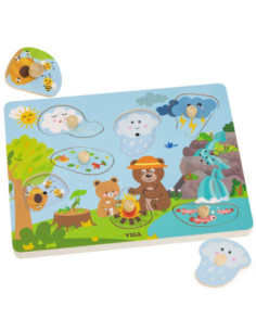 VIGA Puzzle Dźwiękowe Odkrywamy Naturę