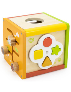 VIGA Drewniana Kostka Edukacyjna 5w1 2