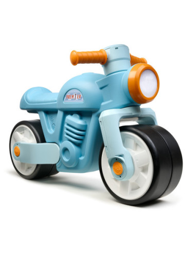 Falk Jeździk Biegowy Ciche Koła Motor Retro Niebieski 1+