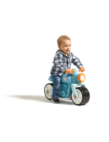 Falk Jeździk Biegowy Ciche Koła Motor Retro Niebieski 1+