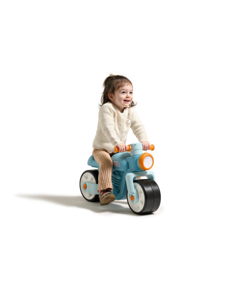 Falk Jeździk Biegowy Ciche Koła Motor Retro Niebieski 1+