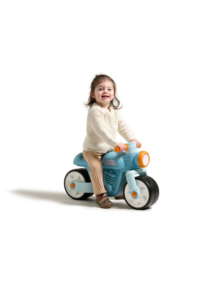 Falk Jeździk Biegowy Ciche Koła Motor Retro Niebieski 1+