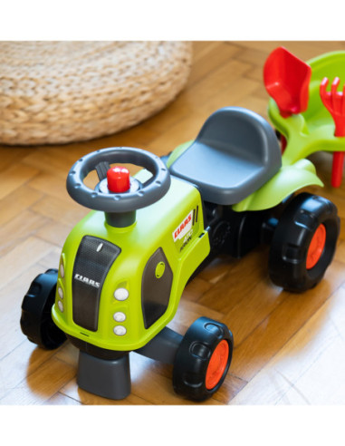 FALK Jeździk Claas 470 Arion Zielony z Przyczepką  + Zestaw do piasku