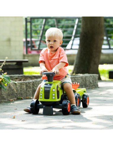 FALK Jeździk Claas 470 Arion Zielony z Przyczepką  + Zestaw do piasku