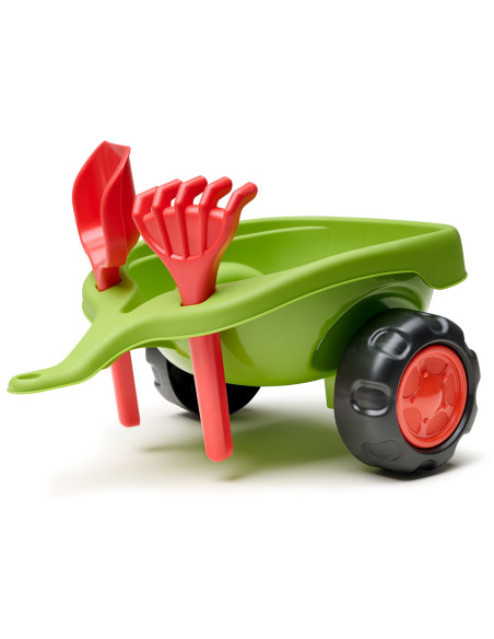 FALK Jeździk Claas 470 Arion Zielony z Przyczepką  + Zestaw do piasku