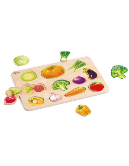 Drewniana Układanka Montessori Warzyw