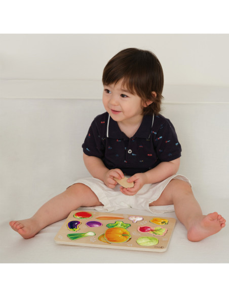 Drewniana Układanka Montessori Warzyw