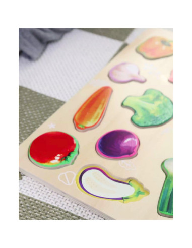 Drewniana Układanka Montessori Warzyw