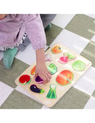 Drewniana Układanka Montessori Warzyw