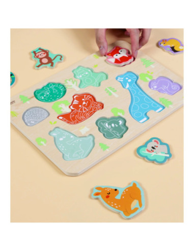 Classic World Drewniana Układanka Dopasuj Zwierzątka