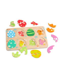 Classic World Drewniana Układanka Jajka Dinozaurów