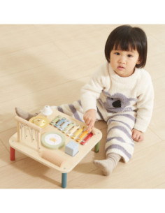 Viga Drewniany Stolik Edukacyjny Muzyczny Sensoryczny 7W1 2