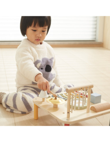 Viga Drewniany Stolik Edukacyjny Muzyczny Sensoryczny 7W1