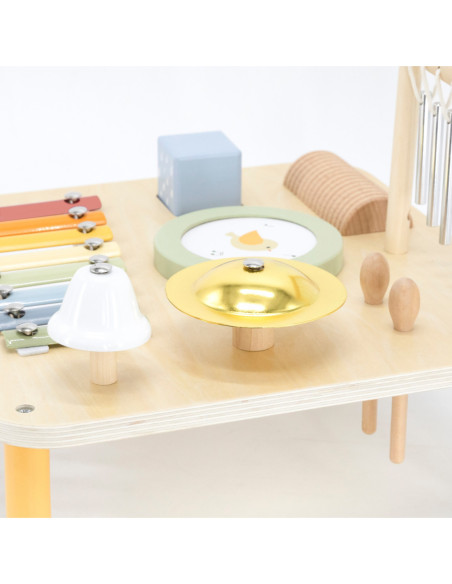Viga Drewniany Stolik Edukacyjny Muzyczny Sensoryczny 7W1