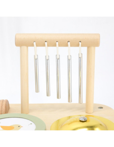 Viga Drewniany Stolik Edukacyjny Muzyczny Sensoryczny 7W1