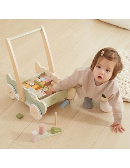 Viga Drewniany Wózek Na Klocki Pchacz