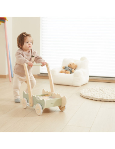 Viga Drewniany Wózek Na Klocki Pchacz