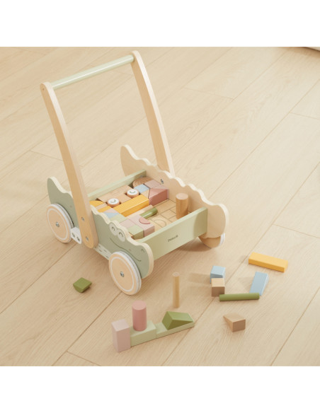 Viga Drewniany Wózek Na Klocki Pchacz
