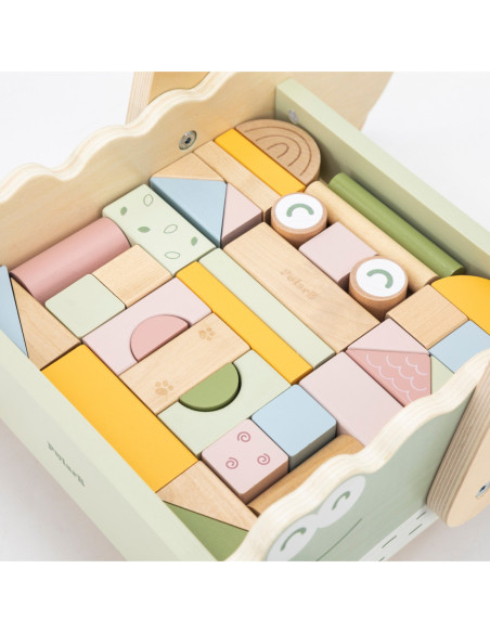 Viga Drewniany Wózek Na Klocki Pchacz