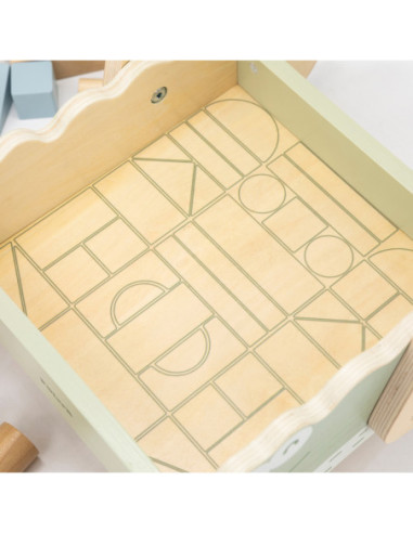 Viga Drewniany Wózek Na Klocki Pchacz