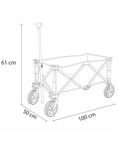 AXI Składany Wózek Turystyczny Plażowy Regulowana Rączka 80KG