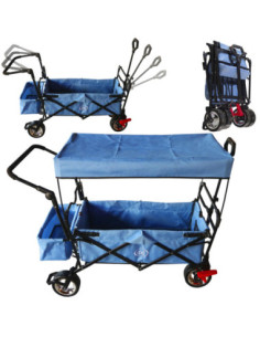 AXI Foldable Beach Cart with Roof Brake and 80kg Carrying Bag