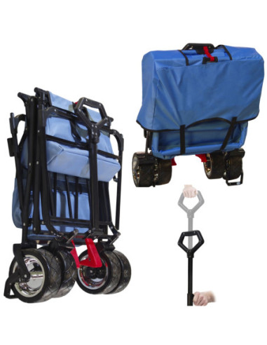 AXI Składany Wózek Plażowy z Dachem Hamulcem i Torbą 80Kg