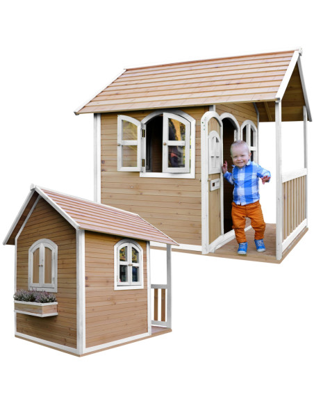 AXI Drewniany Domek z Oknami Alex Playhouse 178 cm