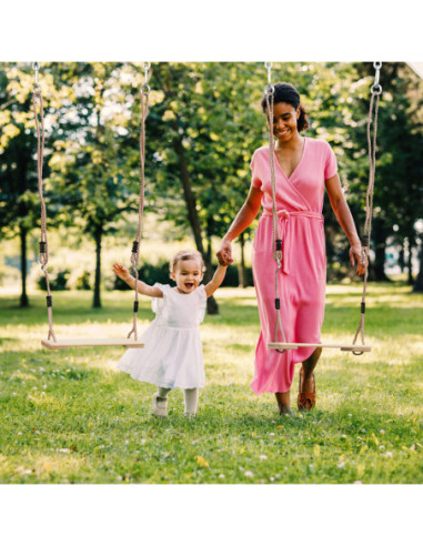 AXI Plac Zabaw Drewniany Wieża Podwójną Huśtawką Drabinki Wspinaczkowe Zjeżdżalnia XLL