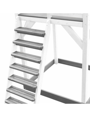 AXI Plac Zabaw Drewniany Wieża Podwójną Huśtawką Drabinki Wspinaczkowe Zjeżdżalnia XLL