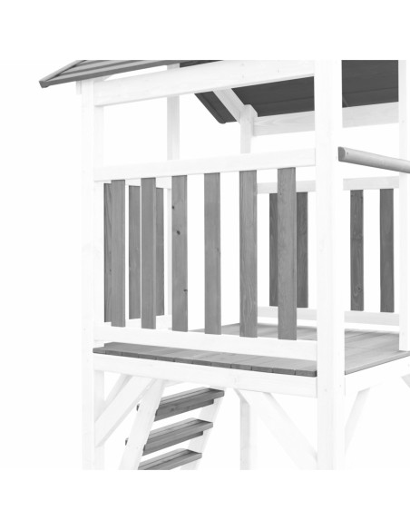 AXI Plac Zabaw Drewniany Wieża z Huśtawką Drabinki Wspinaczkowe Zjeżdżalnia XLL