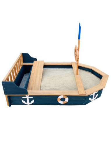 AXI Drewniana Piaskownica Doris ze Schowkiem + Pokrowiec 153 cm