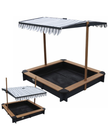 AXI Drewniana Piaskownica z Daszkiem Zamykana z Ławkami