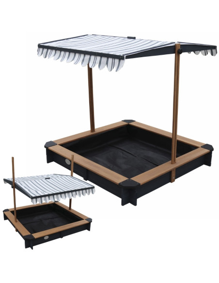 AXI Drewniana Piaskownica z Daszkiem Zamykana z Ławkami