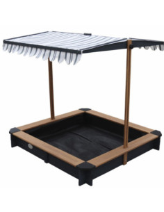 AXI Drewniana Piaskownica z Daszkiem Zamykana z Ławkami 2