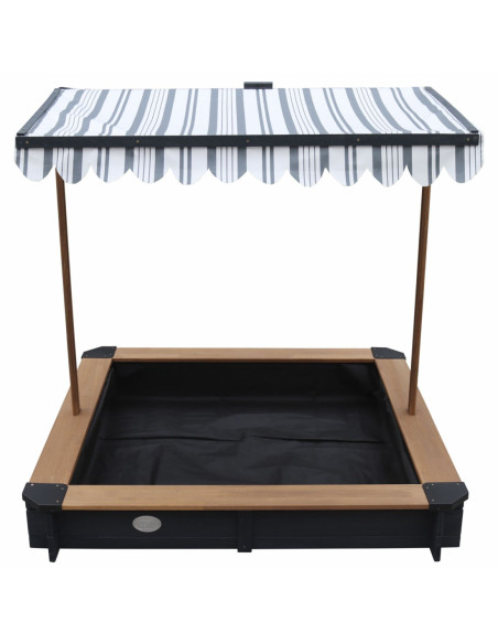 AXI Drewniana Piaskownica z Daszkiem Zamykana z Ławkami