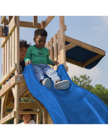 AXI Drewniany Duży Plac Zabaw Huśtawki Zjeżdżalnia Wieża + Piaskownica